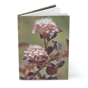 Pink Flower Ninebark Hardcover Journal 8 &quot; X 5.75 &quot; 150-page Lined Notebook