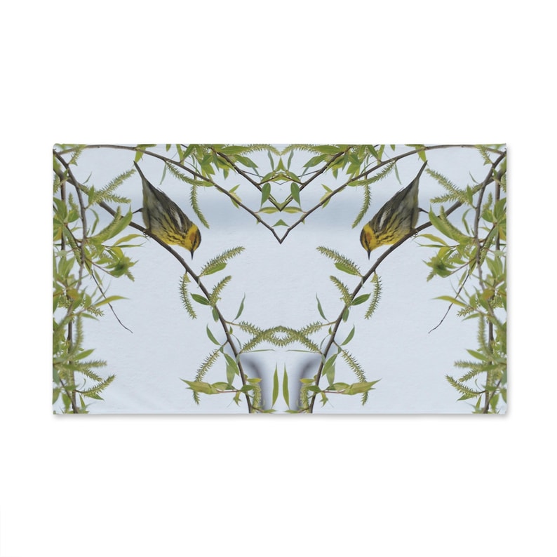 RandomNaturePC Cape May Warbler Hand Towel - Thumbnail 3