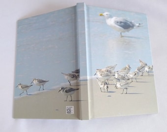 Sanderling Sandpiper Birds at the Beach  5.75" x 8 " 150-page Hardcover Journal Notebook
