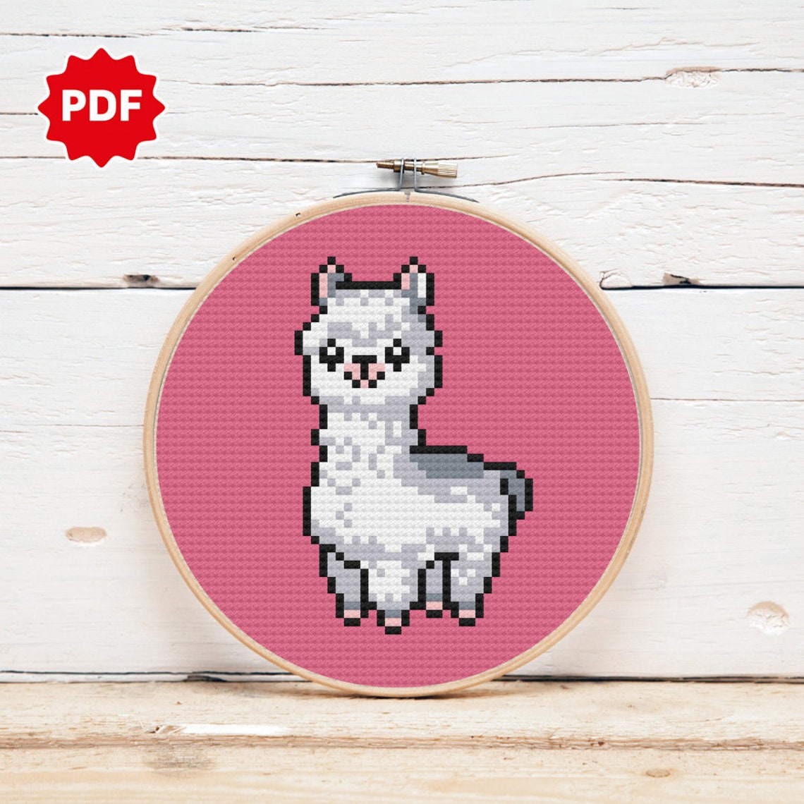 Alpaca Cross Alpaca Cross Stitch Pattern | Alpaca Cross Stitch | Llama Cross Stitch ...