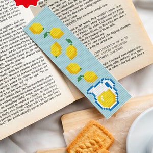 Bookmark Cross Stitch Pattern | Lemon Bookmark Cross Stitch Pattern | Counted Bookmark Cross Stitch | Pattern Keeper Compatible