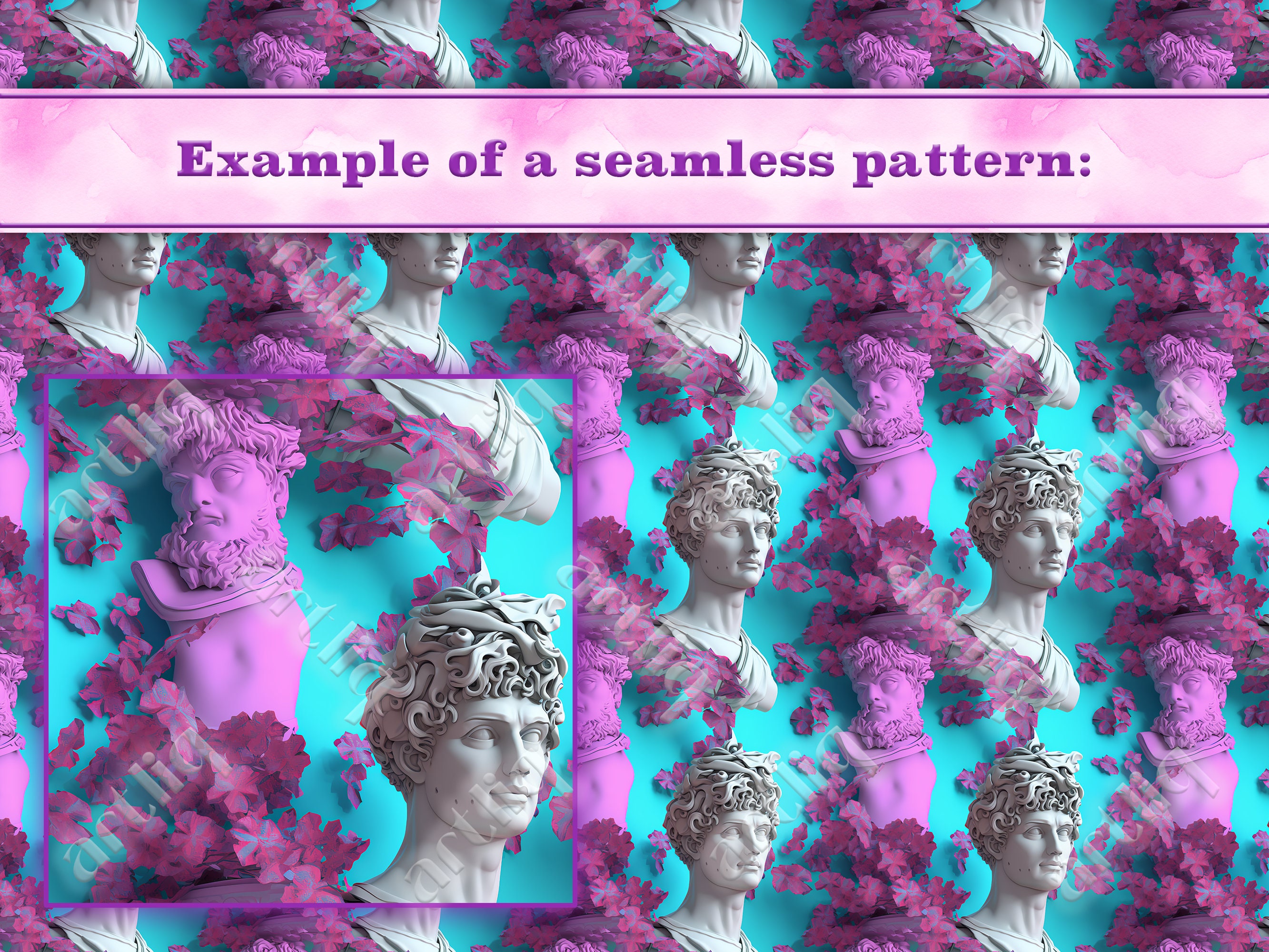 50 Vaporwave Digital Paper, Vaporwave Seamless Pattern, Neon Prints ...