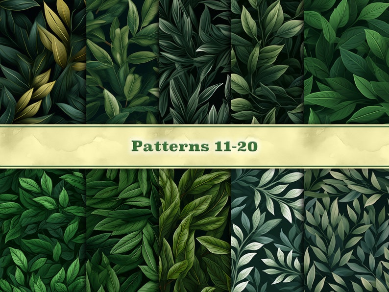 30 Laurel Leaves Digital Paper Laurel Leaves Seamless - Etsy