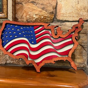 Old Glory laser cut American flag