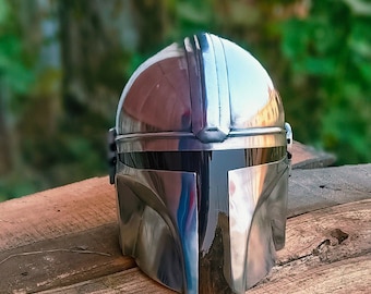Mandalorian Helmet - Star Wars Helmet Steel Mandalorian Helmet Mandalorian Cosplay Werable Halloween Helmet With Liner & Chin Strap Handmade