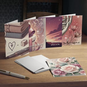 Tarjetas de felicitación románticas, juego de papelería inspirado en los lenguajes del amor, tarjetas para el día de San Valentín, regalos de aniversario, tarjetas simplemente porque sí, diseño múltiple