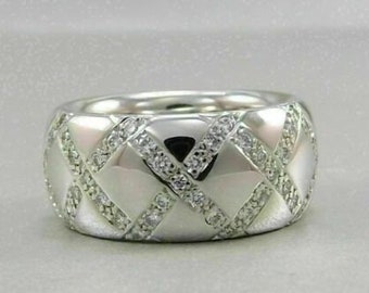 Anillo de diamantes de talla redonda de 2 quilates, anillo de hombre, anillo de oro blanco de 14 qt, anillo de compromiso, regalo de aniversario, regalo de boda, joyería hecha a mano, regalo para él