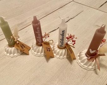 Pustekuchen/Mini Gugelhupf candle holder + candle/birthday gift/gift for girlfriend/grandma/mom/teacher/candle holder Raysin