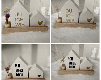 Häuser Geschenkset/Haus personalisiert/ Valentinstag//Hochzeitsgeschenk/ Geburtstagsgeschenk/Skandinavi/Oma/ Muttertag/Familie/Mr. & Mrs.