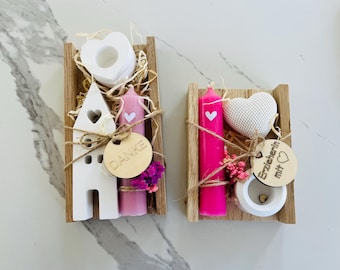 Erzieherin mit Herz/ Kita Abschiedsgeschenk/ Danke sagen/ Kerzenset/