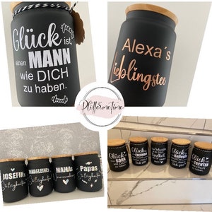 Personalisiertes Vorratsglas/Vorratsdose/Muttertagsgeschenk/ Glück im Glas/Nervennahrung/Vatertag/Hochzeit/Lehrerin/Lehrer Danke/ Abschied Bild 8