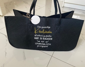 Personalisierte Filztasche/ Einkaufstasche/ Filztasche Groß/ Wunschspruch/ Lehrer Geschenk/ Ruhestand/Abschiedsgeschenk/ Erzieherin Geschenk