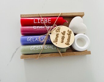 Nimm dir was du brauchst/ Kerzenset/ Motivationskerzen/ Geschenkset / Muttertag / Freundinnen