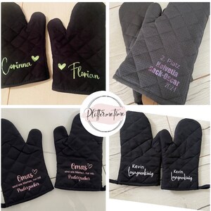 Baking gloves personalized/ grill gloves/ cooking gloves/ oven gloves/ Mother's Day/ chef gift/ Father's Day gift/ grill master image 2