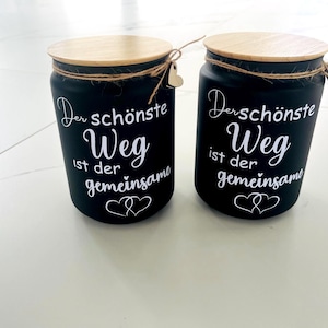 Lata personalizada/lata de almacenamiento con nombre/regalo para parejas/regalo de bodas/regalo de Navidad/la felicidad es un amigo.../lata de galletas