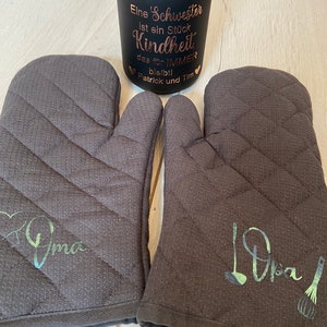 Baking gloves personalized/ grill gloves/ cooking gloves/ oven gloves/ Mother's Day/ chef gift/ Father's Day gift/ grill master image 9