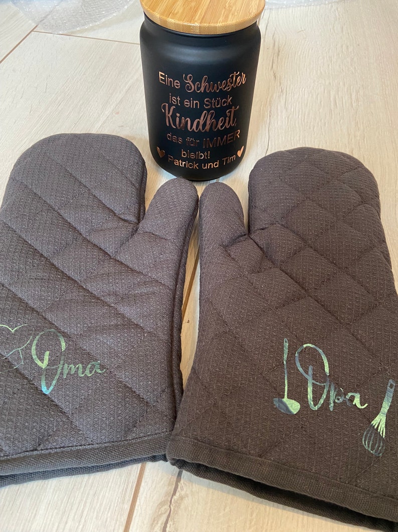 Baking gloves personalized/ grill gloves/ cooking gloves/ oven gloves/ Mother's Day/ chef gift/ Father's Day gift/ grill master image 9