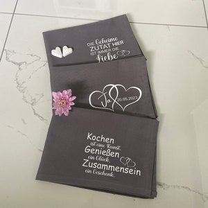 Geschirrtücher personalisiert/ Hochzeitsgeschenk/ Geschenkidee Hochzeit/ Mr. & Mrs. / Geschenk zur Standesamtlichen Trauung Bild 2