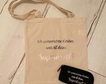 Jutebeutel/ personalisiert Tasche/ Beutel/ Baumwolltasche/ JGA Tasche /Lehrerbeutel/ Wein/ Lehrerin mit Herz/ Erzieherin mit <3/Lehrerkram/