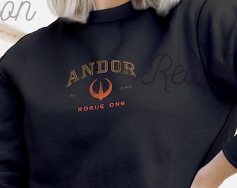 Star Wars Rogue One Sweatshirt - Handcrafted Embroidered Design, Comfortable Fan Apparel, Perfect Gift for Rebel Supporters