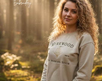 Mirkwood-Shirt, Hoodie oder Sweatshirt | Bestickter Herr der Ringe, Legolas, Gemütliche Unisex-Fantasy-Kleidung, Geschenk