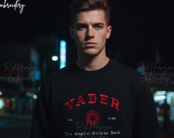 Dunkle Seite der Freude: Darth Vader Star Wars Sweatshirt, kuscheliges besticktes Design aus „Das Imperium schlägt zurück“