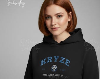 Bo-Katan Kryze Sweatshirt – Besticktes Eulenmotiv, kuschelige Fanbekleidung, perfektes Geschenk für Star Wars-Fans
