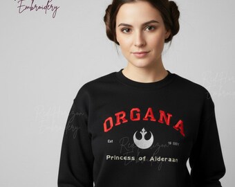 Rebel Princess Leia Stickereipullover: Weich, kuschelig und perfekt als durchdachtes Geschenk!