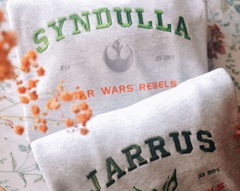 Galactic Embroidered Sweatshirt: Unleash the Rebel Spirit - Wren, Syndulla, Kanan, Ezra from Star Wars Rebels