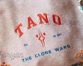 Ahsoka Tano besticktes Sweatshirt Unisex Erwachsene - Star Wars Clone Wars Fan-Pullover-Hoodie