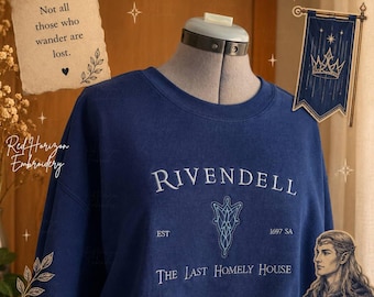 Bruchtal-Sweatshirt – Bestickt | Arwen Elvencore Fantasy-Kleidung für Fantasy-Fans