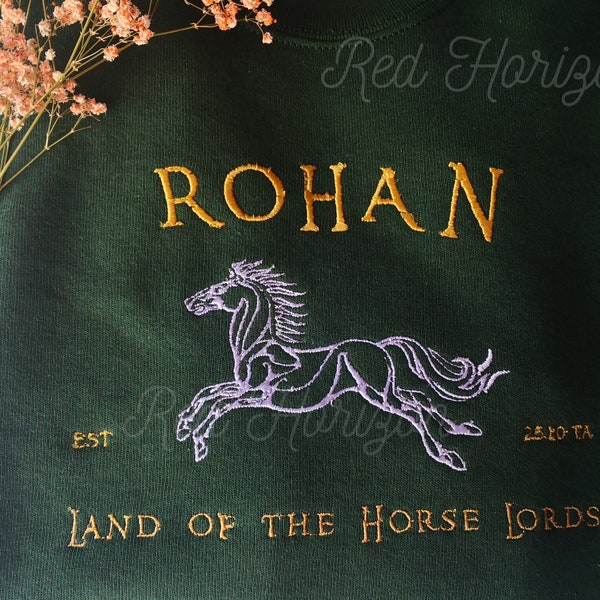 Rohan Embroidered Sweatshirt - The Perfect LOTR Gift for Fans of The Two Towers!