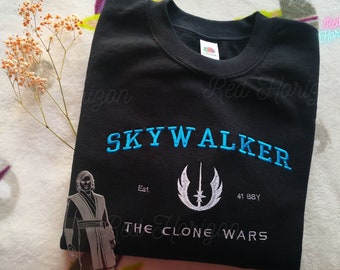 May the Style be with You! Anakin Skywalker Sweatshirt - A Must-Have for Clone Wars Fans with Embroidered Designs