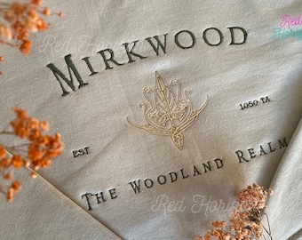 Mirkwood Shirt, Hoodie or Sweatshirt | Embroidered L0rd of the Rings, Legolas , Cozy Unisex Fantasy Apparel, Gift