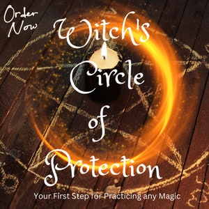 PROTECTION SPELL Witch&#39;s Circle of Protection Spell Witchcraft Circle Spell Baby Witch Spell