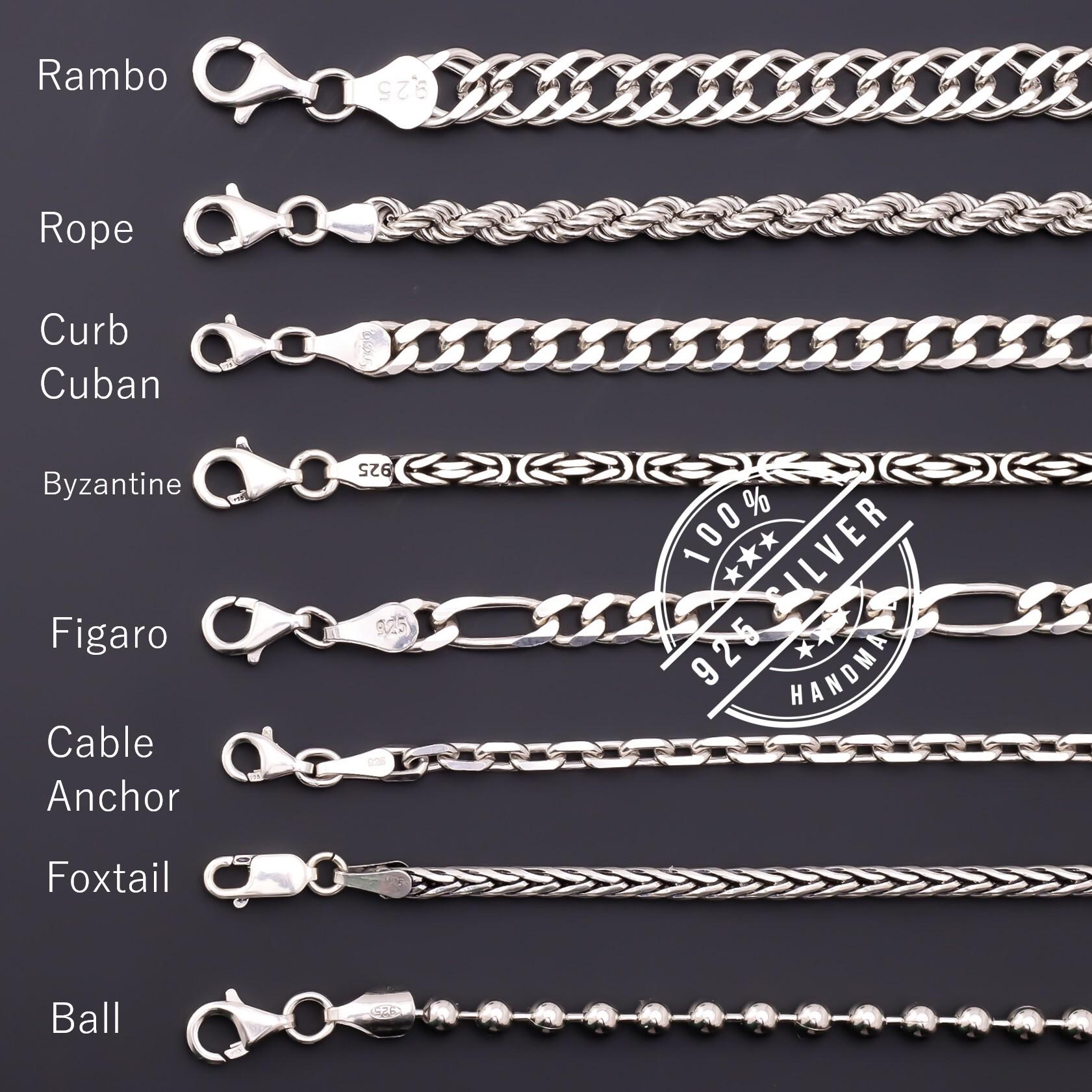 925 Sterling Silver Ball Chain Necklace Women, Bead Pendant Long
