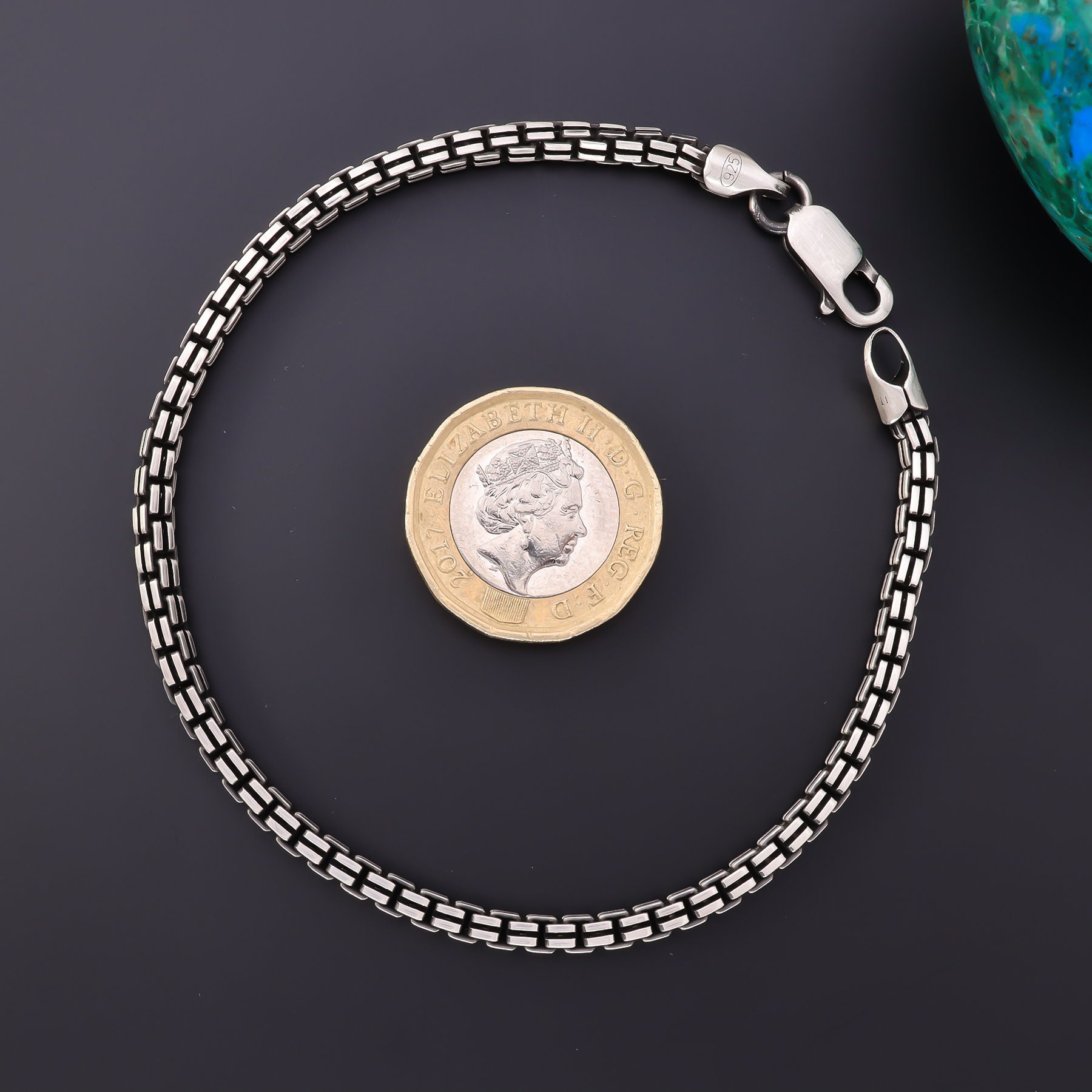 Sterlingsilber Box-Kette Massive 925 Sterlingsilber Kette – Italienische Box Chain Für Damen Und Herren, Länge 16 Bis 30 Zoll Silberhalskette Für