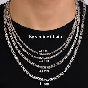 925k Sterling Silver Chain Necklace, Byzantine, Cable, Figaro, Curb, Rambo, Foxtail, Anchor Chain, Chain for men, Silver Chain Necklace, Men Necklace , Necklaces For Women, Silver Chain Gift For Her, Gift for women, Christmas Gift, Father Gift