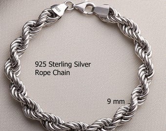 925 Sterling Silver Chain Bracelet Women Men, Euro Byzantine