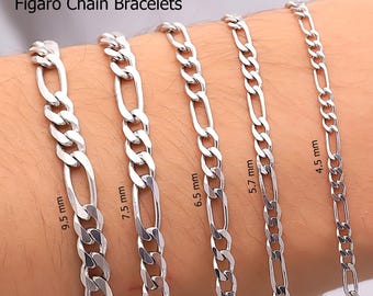 925 Sterling Silver Chain Bracelet Women Men, Euro Byzantine 925 Sterling Silver Chain Bracelet Women Men, Euro Byzantine