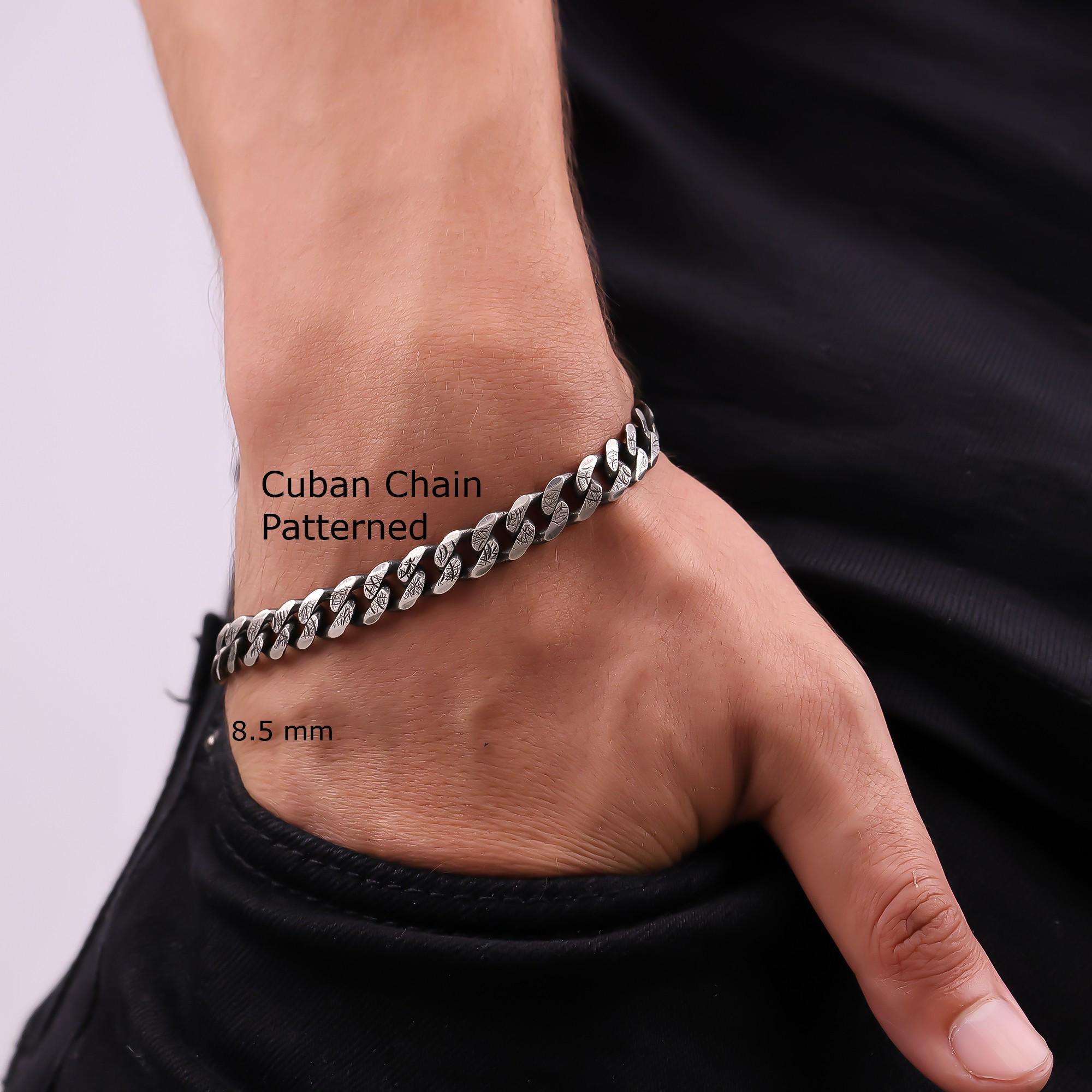 ブレスレット ROMANTINUER SN168 Pendant Chain Bracelet Zancan silver curb chain bracelet with panther head closure.
