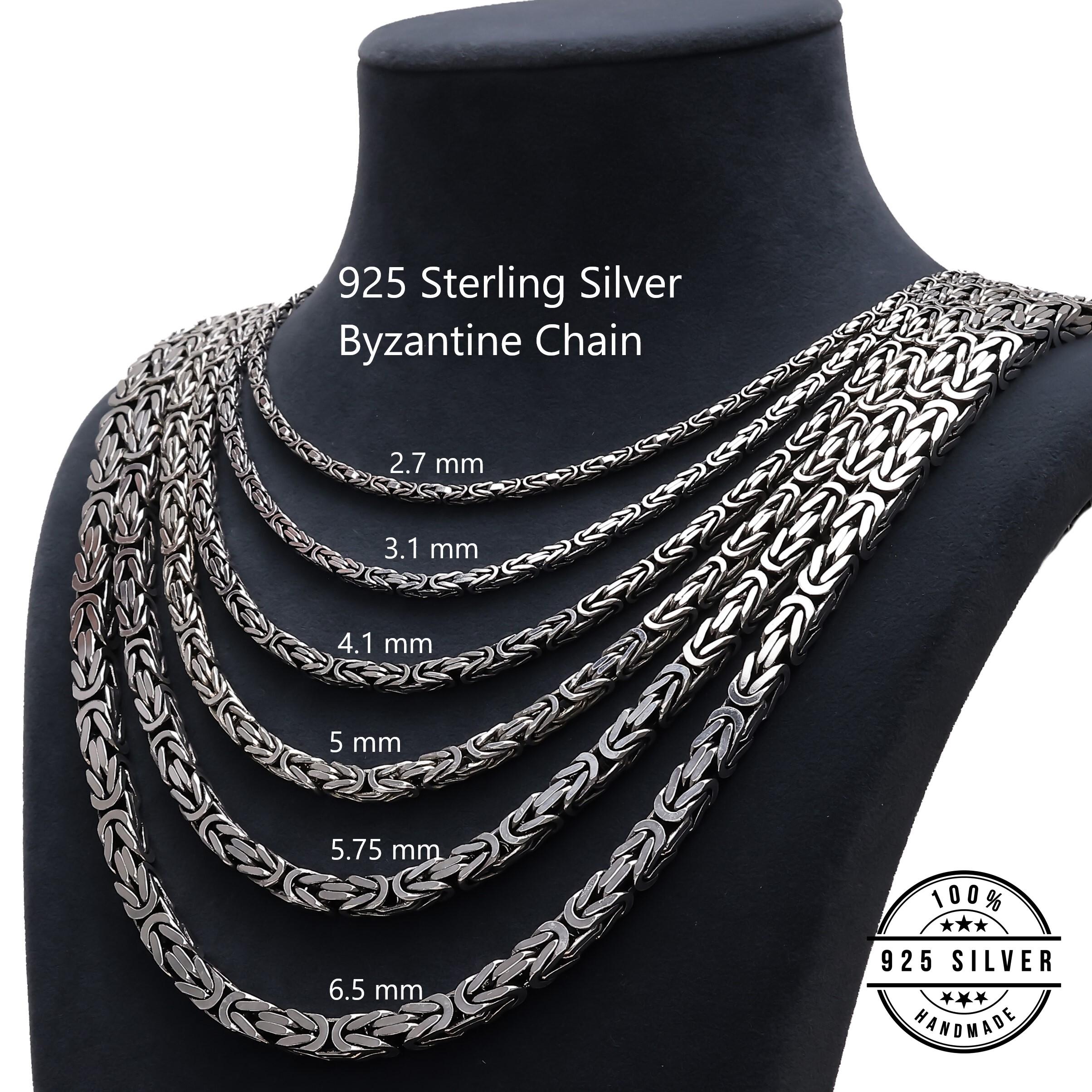 Men's 925 Sterling Silver Necklaces and Chains
