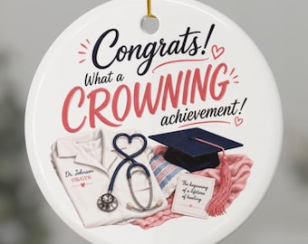 OBGYN Graduation Gift, Future OBGYN Ornament, Match Day OBGYN Residency Gift, Med School Graduation Keepsake, Crowning Achievement
