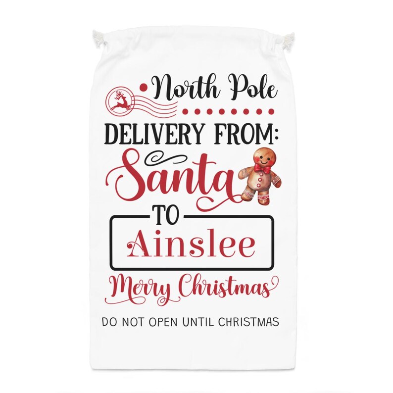 Santa Sack Custom Gift Sack or Gift Bag Etsy