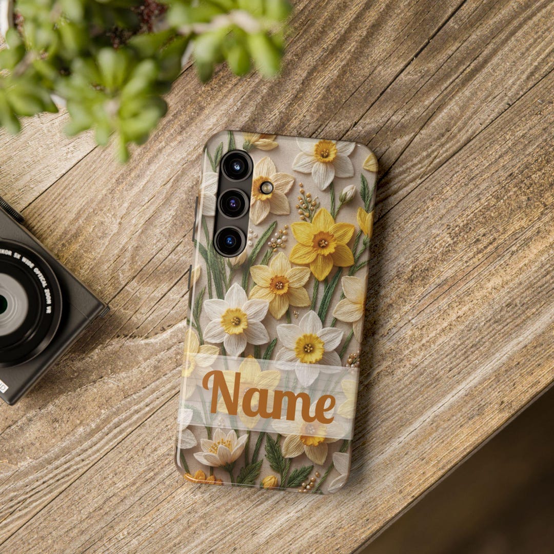 December Birth Flower Gift Personalized Narcissus Tough Phone Case for ...