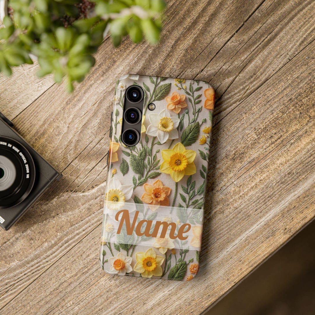 March Birth Flower Gift Personalized Daffodils Tough Phone Case for ...