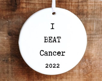 Cancer Survivor Ornament: I Beat Cancer Gift