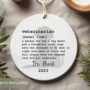 Christmas Ornament For A Vererinarian