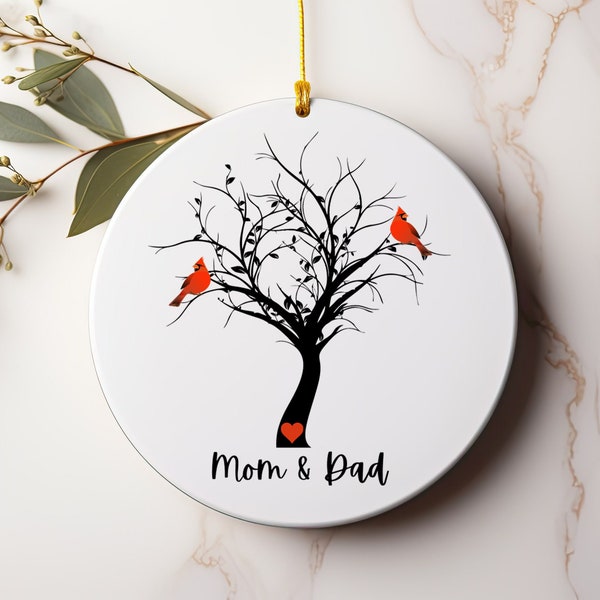 Personalized Cardinal Memorial Ornament: In Loving Memory Christmas Keepsake