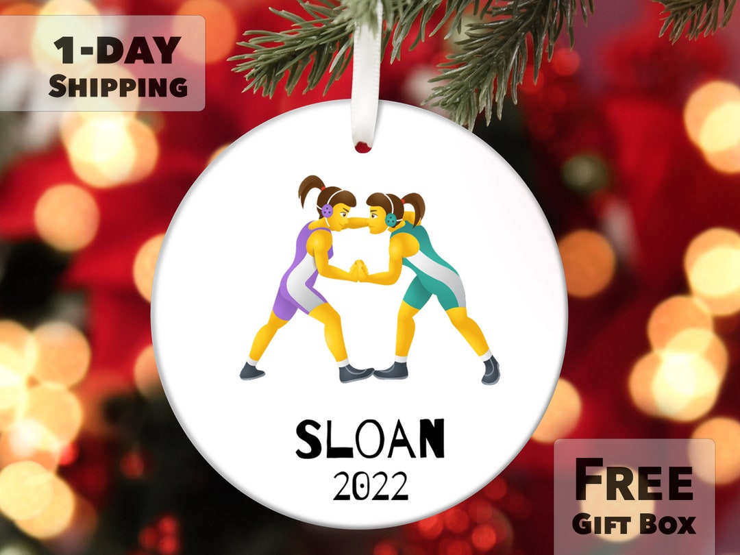 Girls Wrestling Christmas Ornament 2023 Kids Christmas Etsy